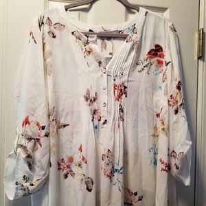 Sheer Floral Blouse